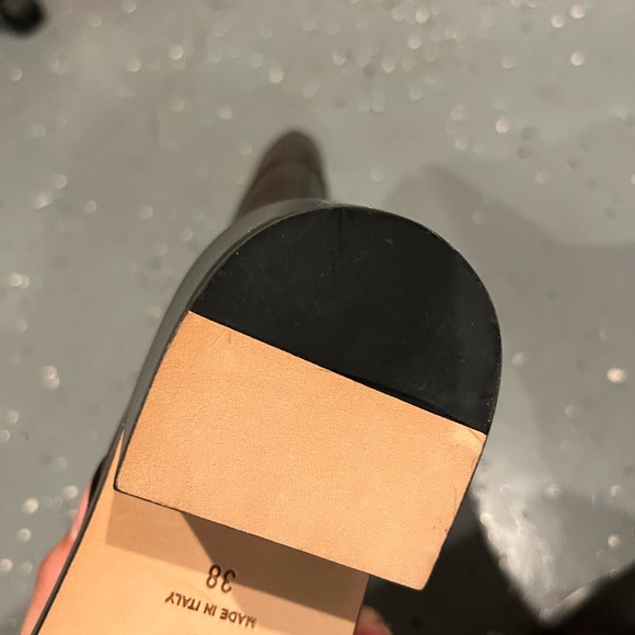 100% AUTH Chanel 14A G30170 Square Toe Brown Leather Boots Sz 38 $1875 - Picture 14 of 14